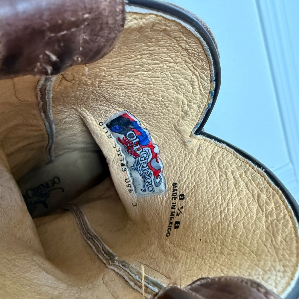 Old Gringo Distressed Brown Heeled Boots - Picture 4 of 12